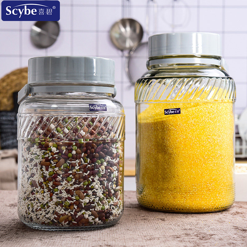 scybe喜碧大容量5000ml密封罐酿酒用储物罐玻璃瓶多功能玻璃酵素罐单支装