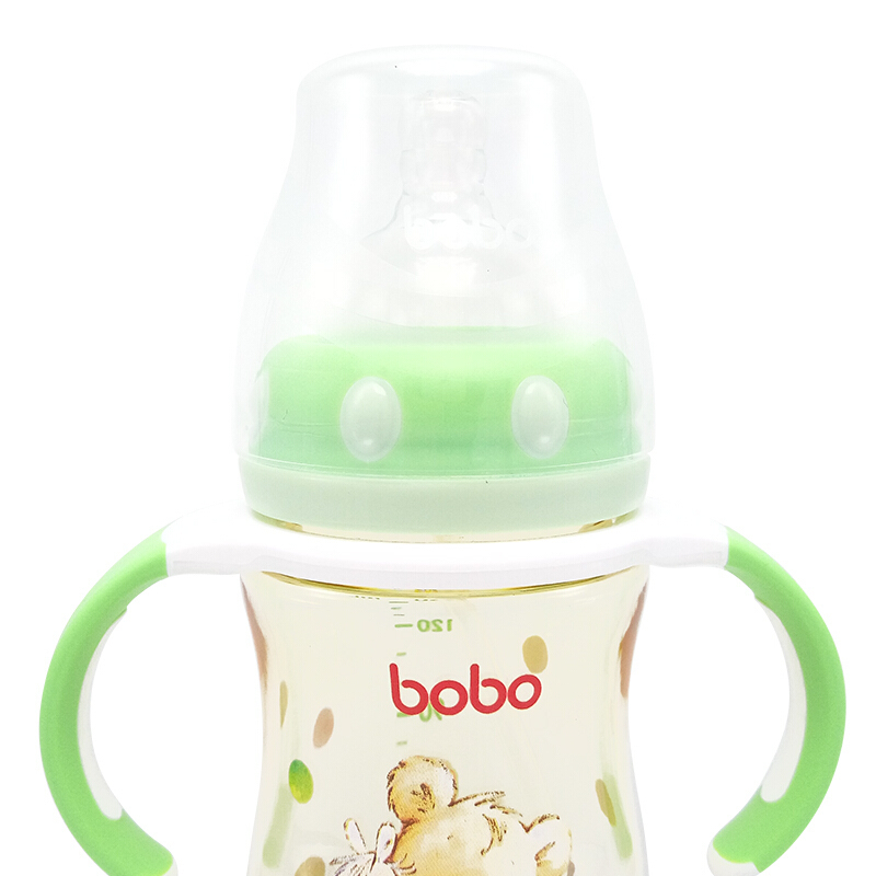 乐儿宝(bobo)PPSU宽口径奶瓶160毫升(绿色)12个月以上