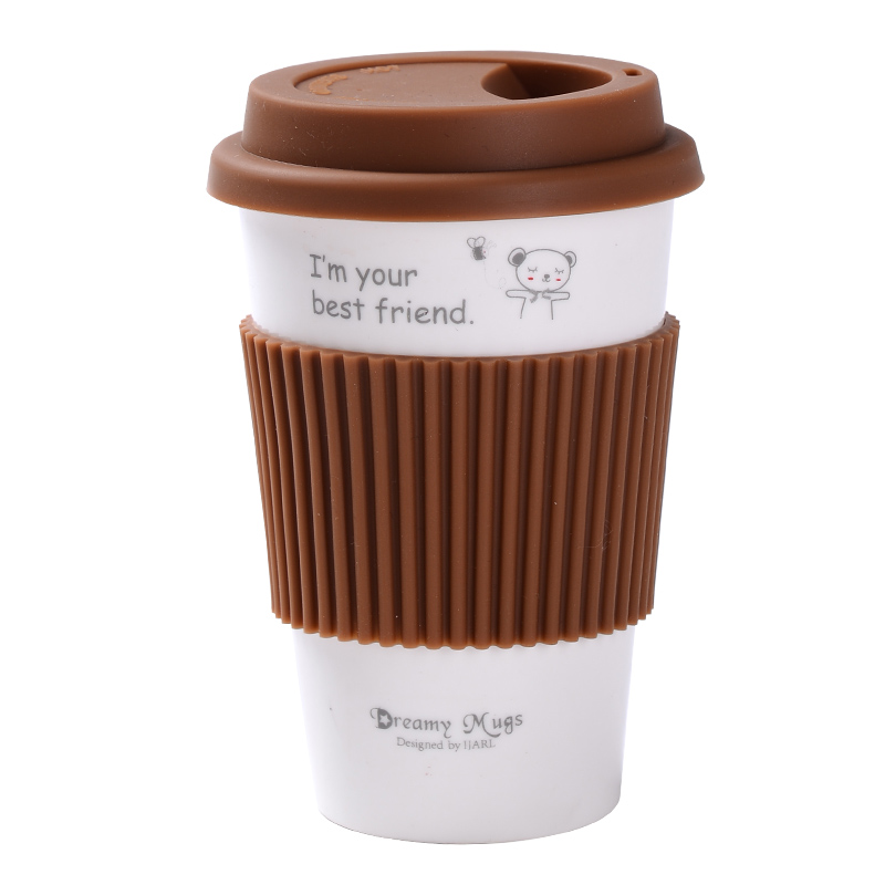 亿嘉IJARL 创意陶瓷情侣咖啡马克杯带盖随手水杯子三色可选高清大图