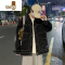 YANXU秋装翻领工装牛仔衣夹克男韩版百搭学生上衣休闲白色外套
