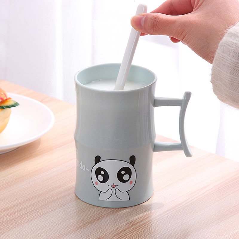 简约塑料洗漱水杯带手柄普通刷牙牙缸情侣牙刷漱口杯可爱杯子口杯