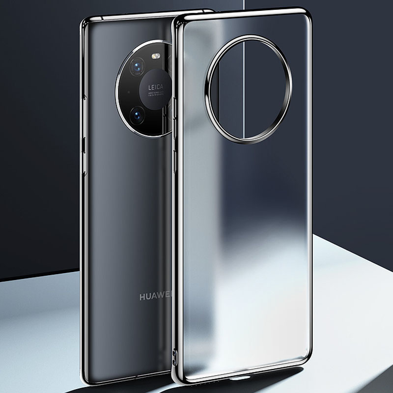 KONEL 华为mate40pro/Pro+手机壳mate30pro保护套轻薄透明硅胶保护套全包防摔网红壳5G挂绳电镀1 mate40黑色