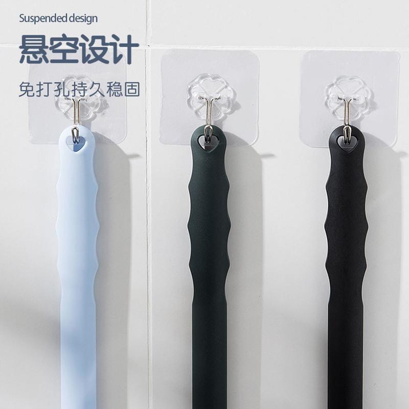马桶刷[白色]送挂钩 高尔夫硅胶马桶刷家用无死角洗厕所卫生间刷子挂墙式卫生马桶刷子