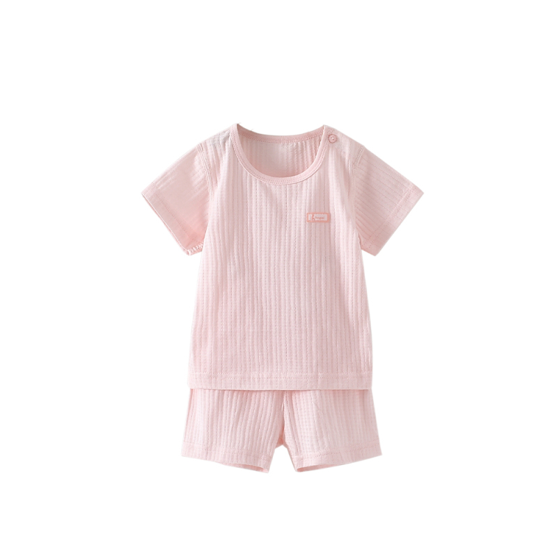童泰(TONGTAI)夏季5-24月婴幼儿男女宝宝衣服轻薄纯棉半袖圆领套装儿童套装