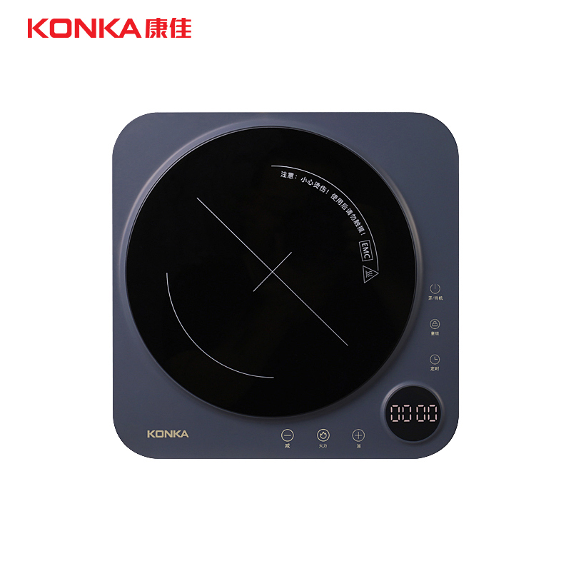 康佳(KONKA)电磁炉KEO-IS1新款家用多功能 2100w大功率 8档火力调节 双层大线盘 微晶面板电磁炉