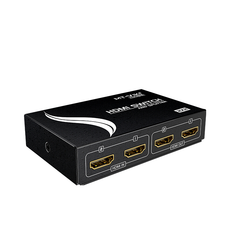 迈拓维矩MT-HD2-2 hdmi切换分配器2进2出一拖二高清音视频共享二分二高清大图