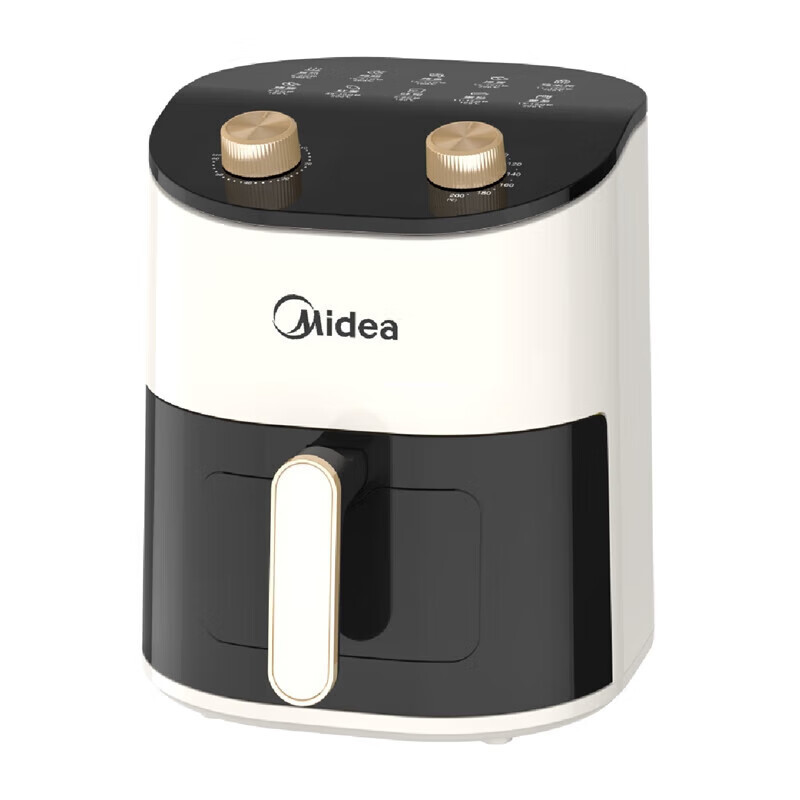 美的(Midea) MF-KZE4588TQ 空气炸锅 4.5L 多功能烤箱一体机双旋钮宽屏可视 抽拉式