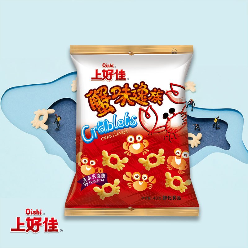 上好佳 蟹味逸族 40g 膨化食品网红办公室休闲零食