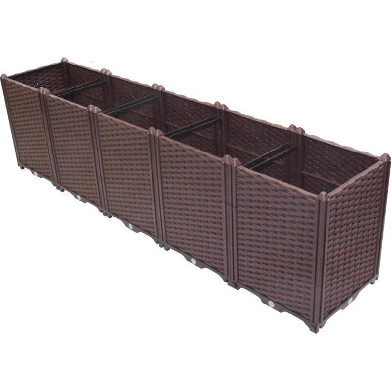 家庭阳台花园塑料花盆蔬菜长方形特大楼顶菜园种植箱室内园艺花图片