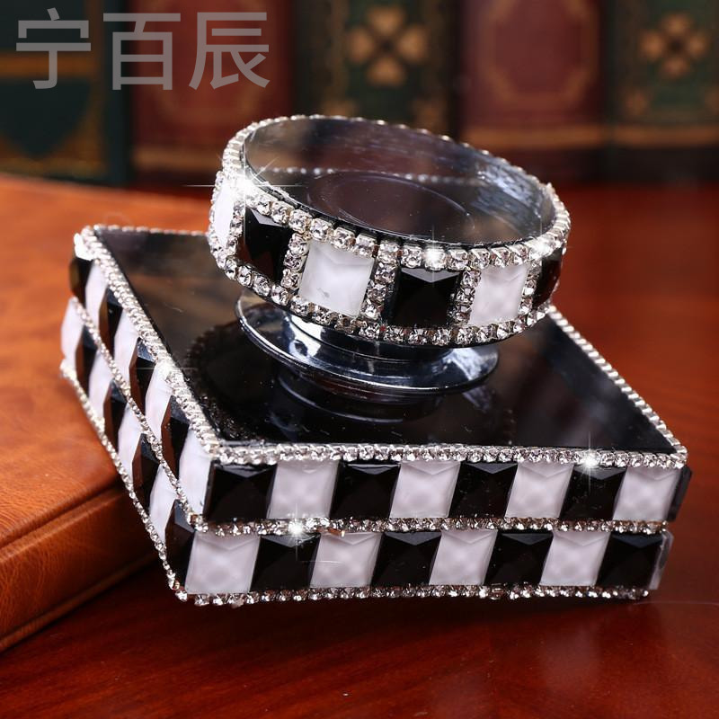 宁百辰汽车香水 新款水晶车载镶钻香水座创意水钻车饰品摆件 汽车用品