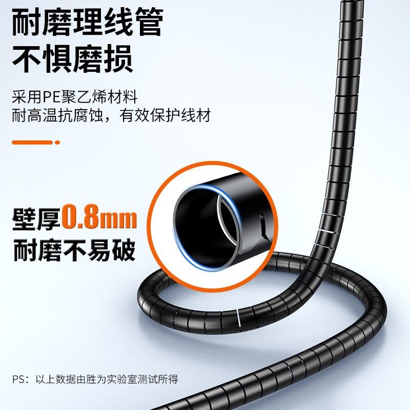 胜为(shengwei)CBX1502G包线管线束缠绕带电脑走线汽车电源线整理收纳保护套防宠物撕咬2米可裁剪图片