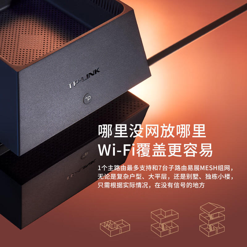 TP-LINK全屋WiFi6子母路由器AX3000分布式三只装K30千兆无线双频别墅大户型易展无缝漫游即插即用高清大图