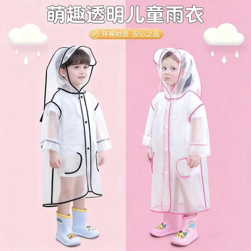 正雨儿童雨衣清仓男童小孩全身防水女童宝宝幼儿园小学生推荐雨披9063