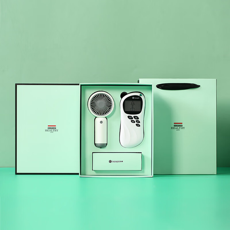 豹牌 套装 BP-T50乐风套装 绿色 手持小风扇 肩颈按摩椅组合高清大图