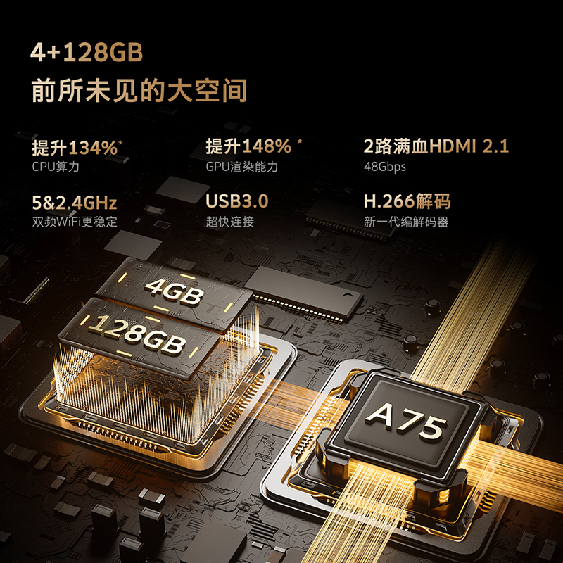 创维电视90A5D 90英寸 224分区 4+128G内存 1200nits峰值亮度 哈曼调音 高刷护眼声控全面屏高清大图