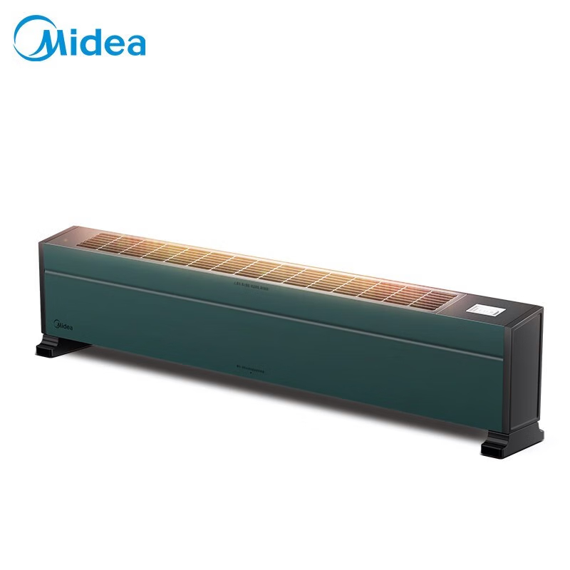 美的(Midea) 取暖器踢脚线家用移动地暖风机卧室电暖器办公取暖气片节能防水 琉璃绿款 HDX22KGN