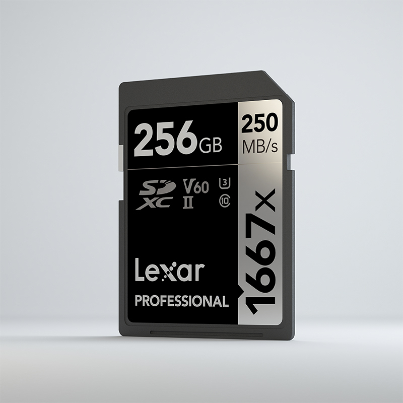 雷克沙(Lexar)256GB SD卡相机内存卡读250MB/s写120MB/s UHS-II单反存储卡 V60等级4K