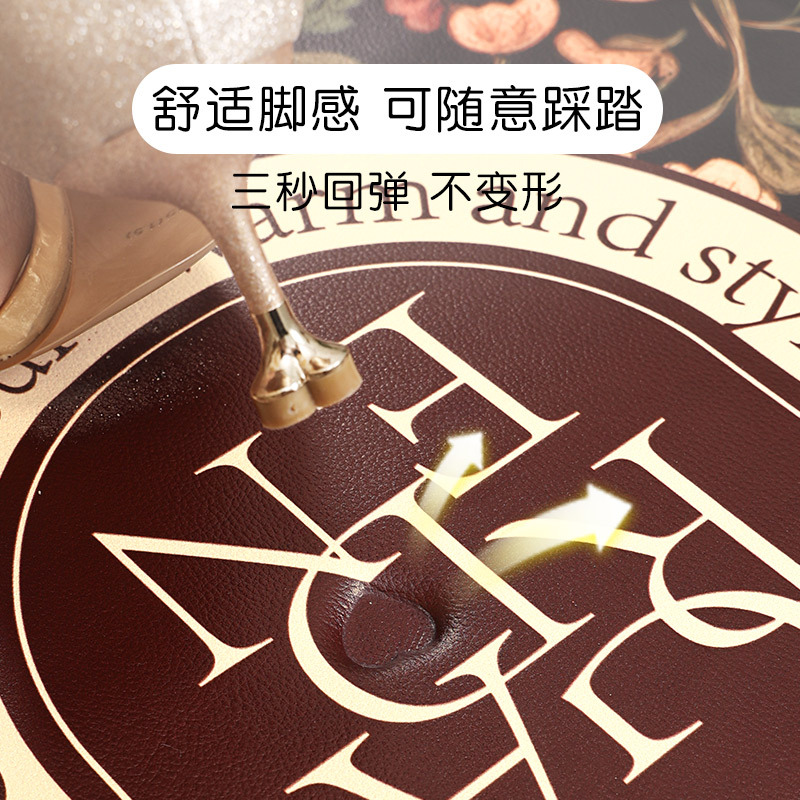 地垫入户门脚垫新款美式进门口可擦免洗皮革垫子室内客厅玄关地毯