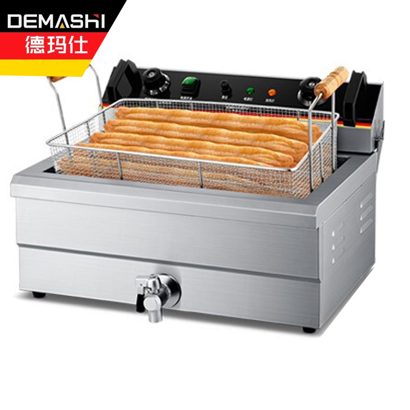 德玛仕(DEMASHI) 电炸炉商用小吃油炸锅油炸机 油条机 薯条机 电炸锅 油炸炉大容量 DMS-DZL201V