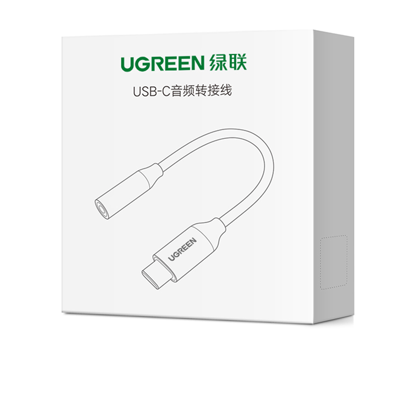 绿联(UGREEN)Type-C耳机转接头 3.5mm耳机音频线 USB-C耳机转换器 通用小米12/11/华为Mate