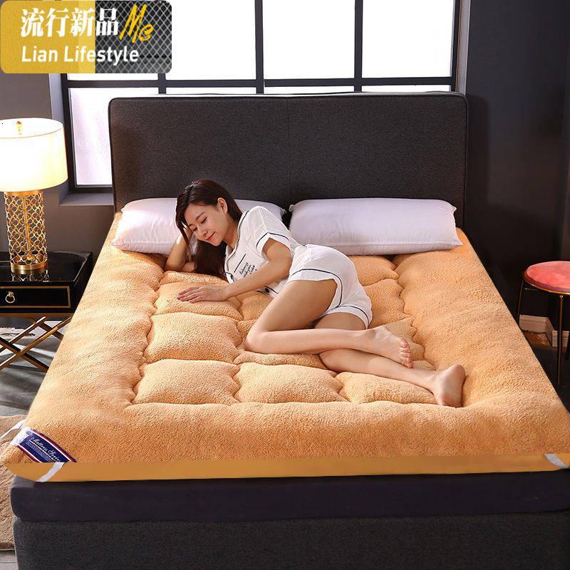 加厚保暖羊羔绒床垫冬季三秒速热单人双人学生宿舍床褥子软垫被 三维工匠