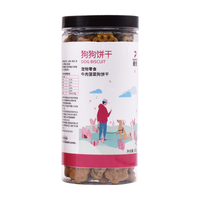 澳洲品牌 最宠(PaddyTime)狗零食牛肉菠菜狗饼干300g 宠物犬用磨牙洁齿训练奖励成幼犬狗粮柯基博美拉布拉多