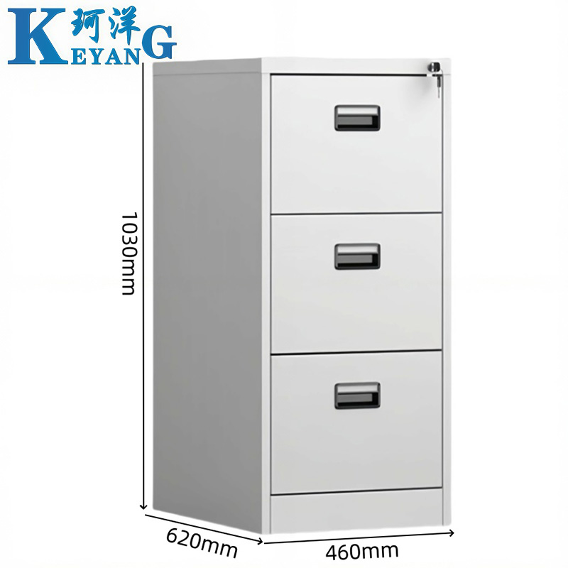 珂洋 A4抽屉柜 三斗(灰白色) 台高清大图