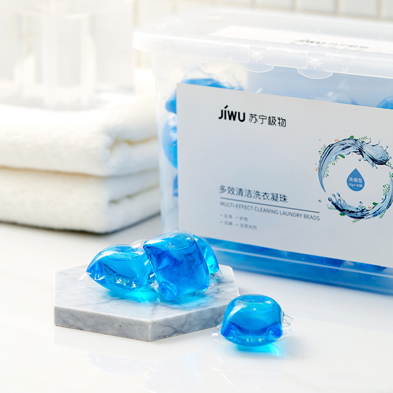 苏宁极物 多效清洁洗衣凝珠浓缩洗衣液 40颗*10g 0.4kg