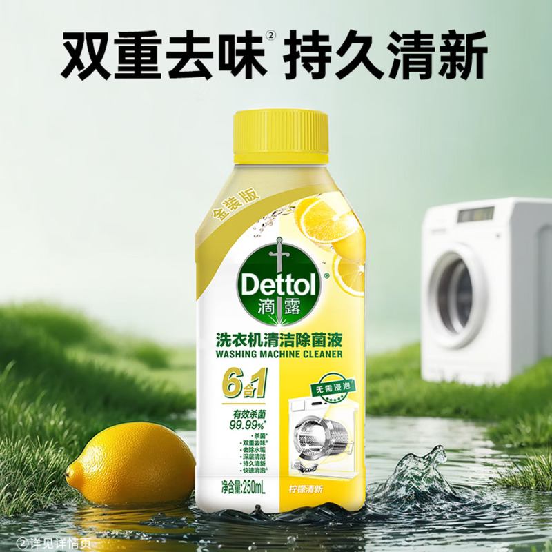 滴露金装版洗衣机清洁除菌液柠檬清新250ml