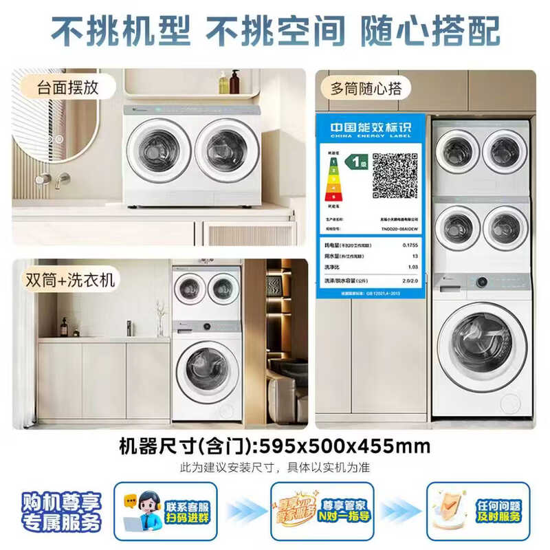 小天鹅全自动滚筒洗衣机TNDD20-08AIDEW 2千克节能1级LED显示极地白高清大图