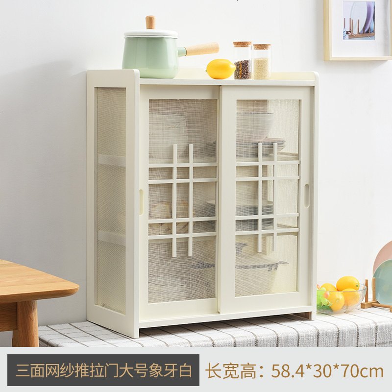 实木小碗柜厨房碗橱柜家用简易菜橱柜餐边柜简约经济型放碗多功能高清大图