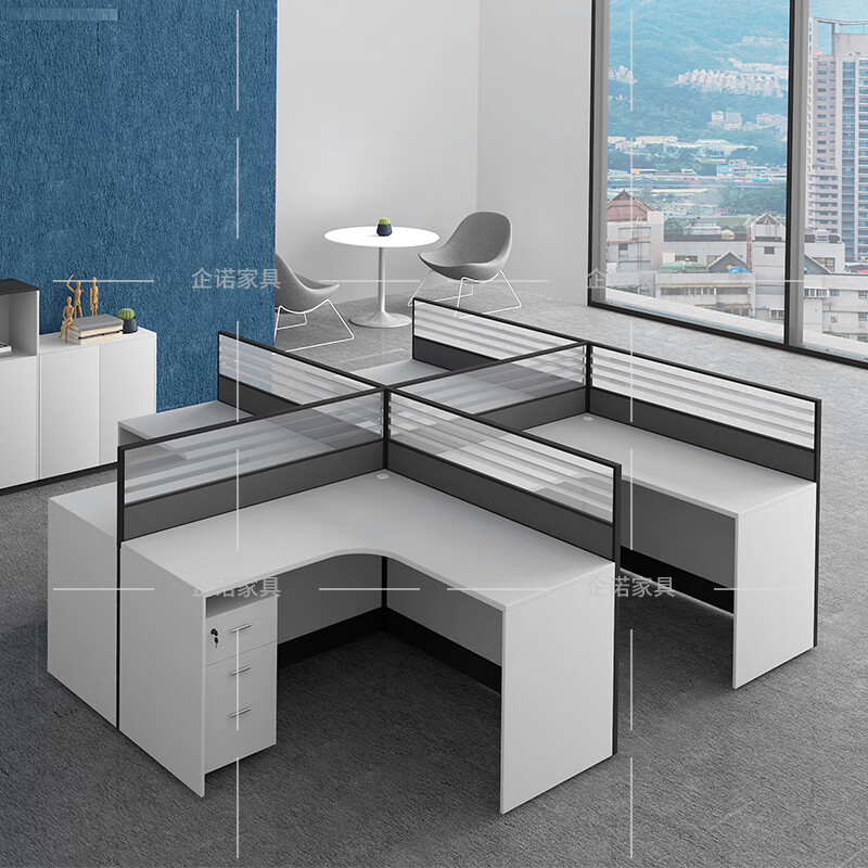 【企诺】屏风工位 QND2bYP-LT2428带柜H 2400×2800×1100mm 人造板 组