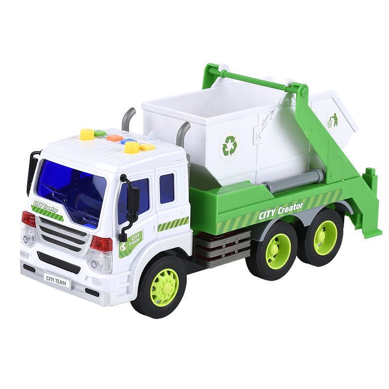 儿童大号惯性垃圾车玩具男孩灯光音乐城市环卫车快递车小孩工程车挖掘