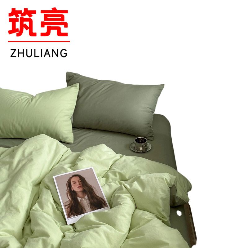 筑亮 牛奶绒三件套 A34 套高清大图