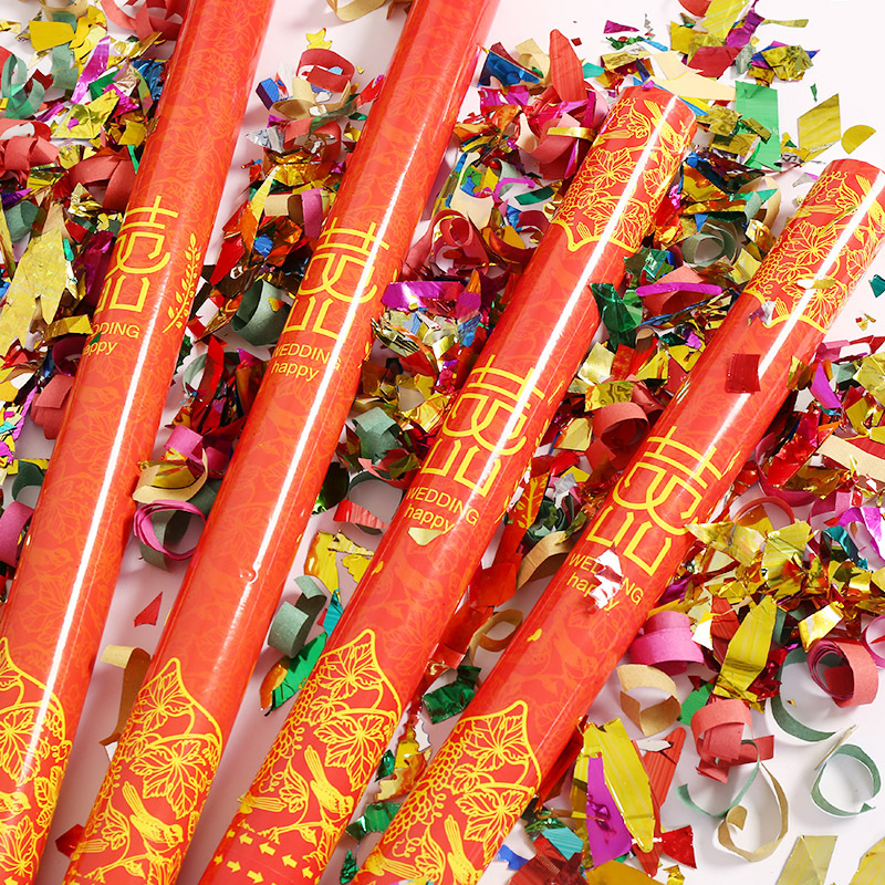 结婚用品米魁大全婚庆礼炮礼花炮棒手持彩带手拧彩花瓣雨桶婚礼喷花筒