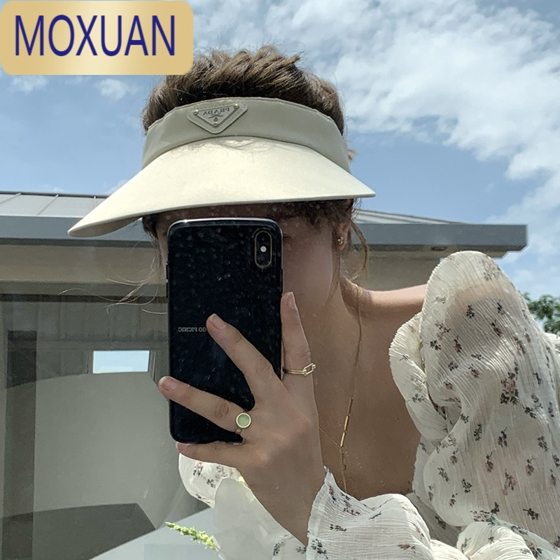 MOXUAN空顶帽女夏季防晒无顶遮脸太阳帽遮阳帽运动速干鸭舌帽韩版贝壳帽