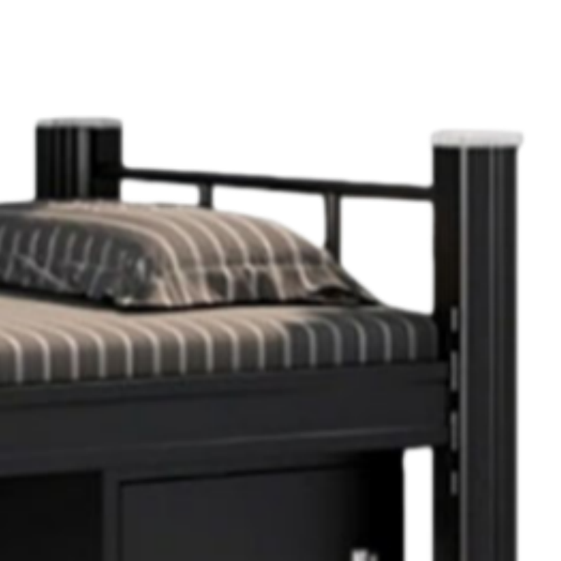 亿洛莱 单人床2000*900*750mm床加床板床垫床下柜张高清大图