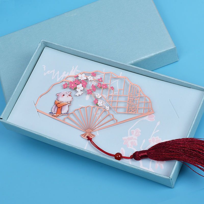 书签古风送礼物生日礼物创意可爱少女心金属镂空学习用品文具刻字 心