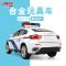 110警车警车警车玩具警汽车模型仿真合金玩具车儿童警察车男孩 X6警车白色[3个警察人偶+六颗电池][盒装]