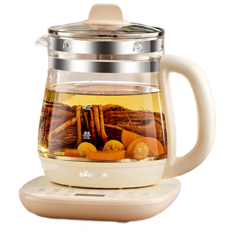 小熊bear养生壶1.5L玻璃壶身800W快煮智能恒温电水壶YSH-E15V3-P01