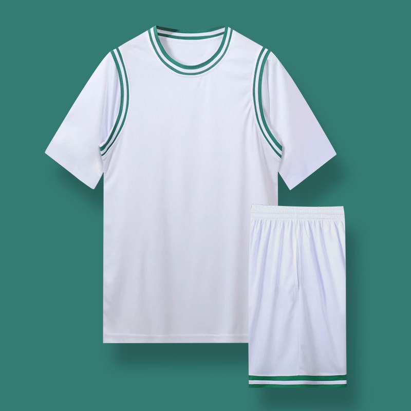 篮球服夏季女套装背心定制比赛服训练短袖假两件篮球衣服