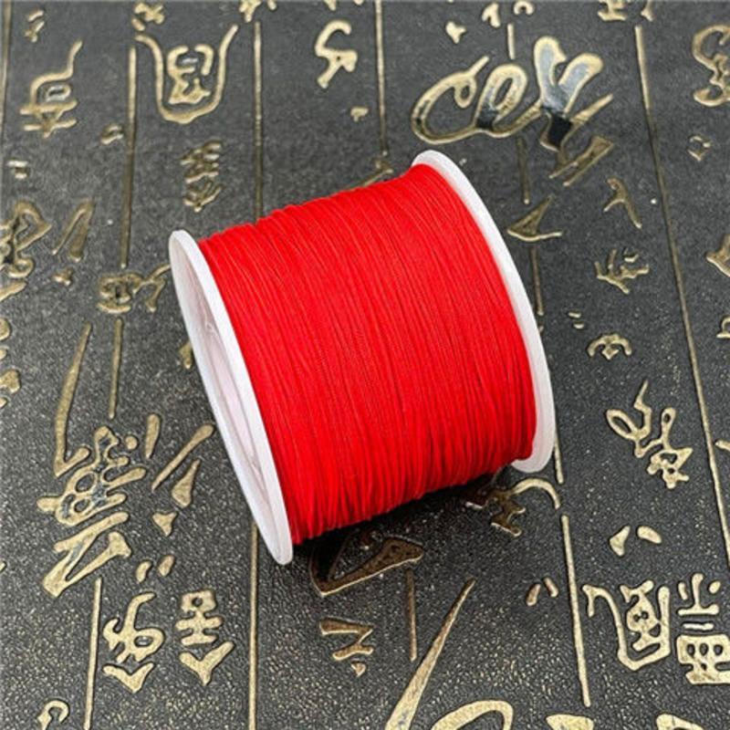 73号玉线无弹力文玩绳06mm71号半玉线手工编织项链手链绳73号玉线红色