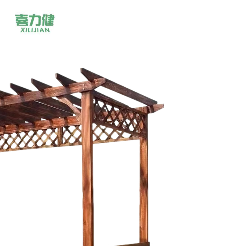 喜力健 防腐木长廊葡萄架 3*3*2.6M 套高清大图