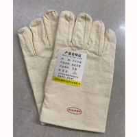 天天平安帆布手套 劳保手套五指/双