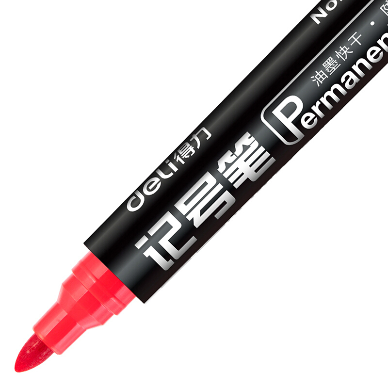 得力(deli)6821记号笔光盘笔大头笔物流笔 油性记号笔 办公学生文具