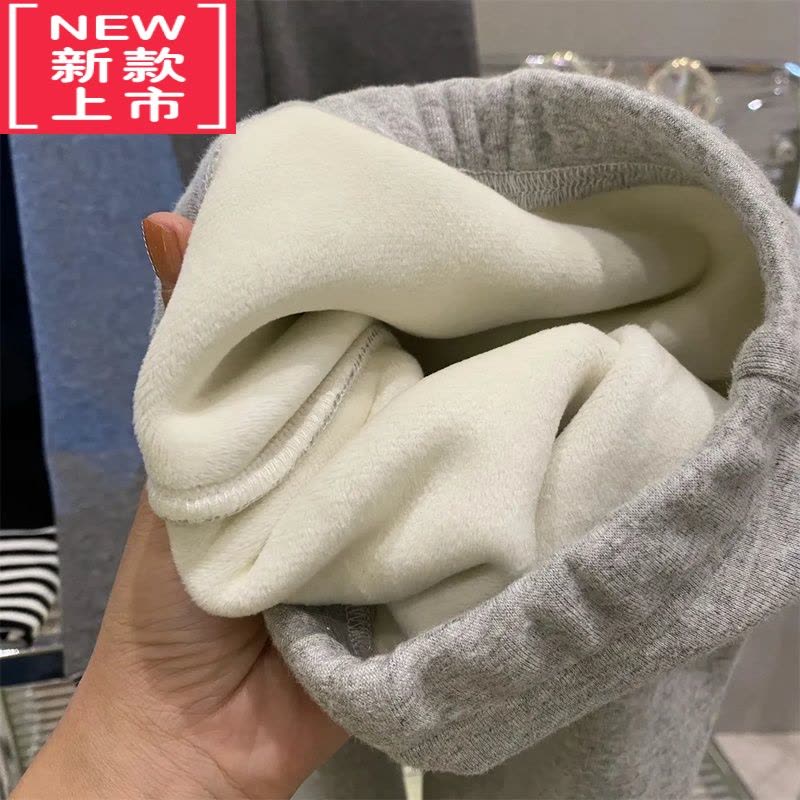 可莉允女童修身弹力打底裤秋冬装新款儿童加绒保暖毛圈裤宝宝休闲小脚裤保暖裤图片