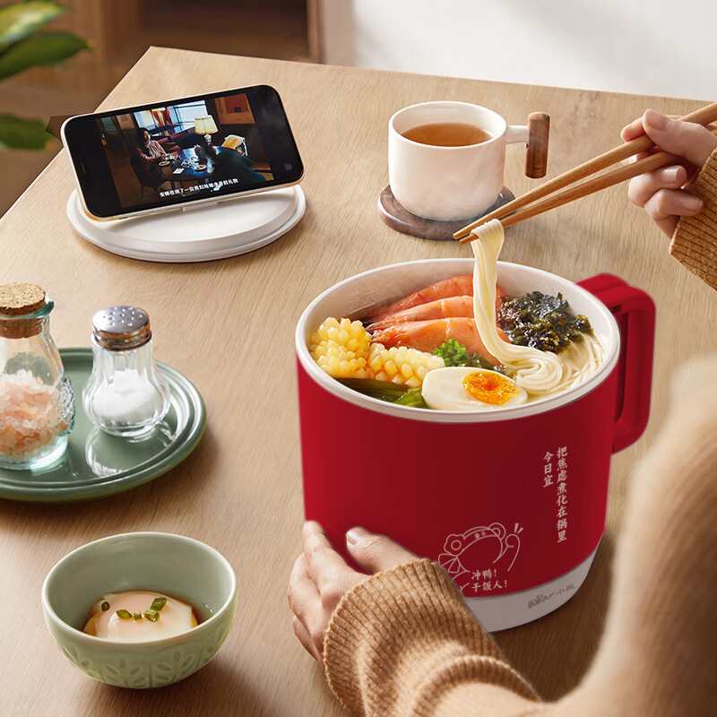 小熊(bear) DRG-H12U3电热锅 多功能家用不粘电煎锅宿舍小锅学生寝室一体泡面小火锅料理锅(繁华版)独家高清大图