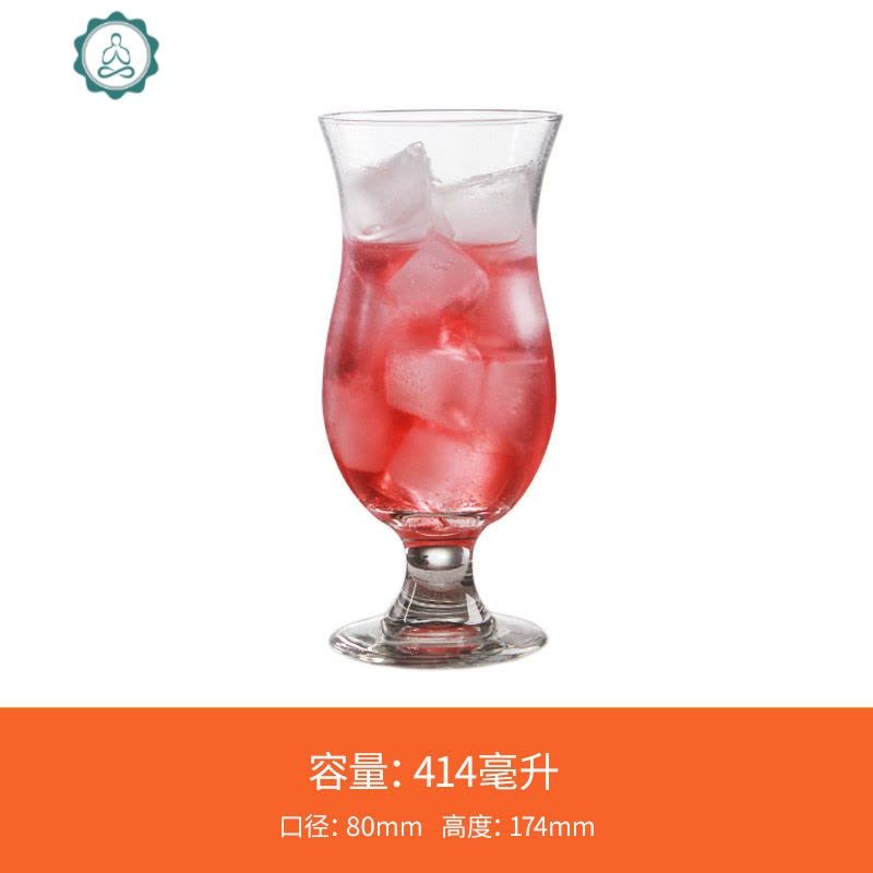 无铅玻璃果汁杯 饮料杯 奶茶杯 啤酒杯 鸡尾酒杯 高脚果汁杯 封后 单只414ml玻璃杯图片