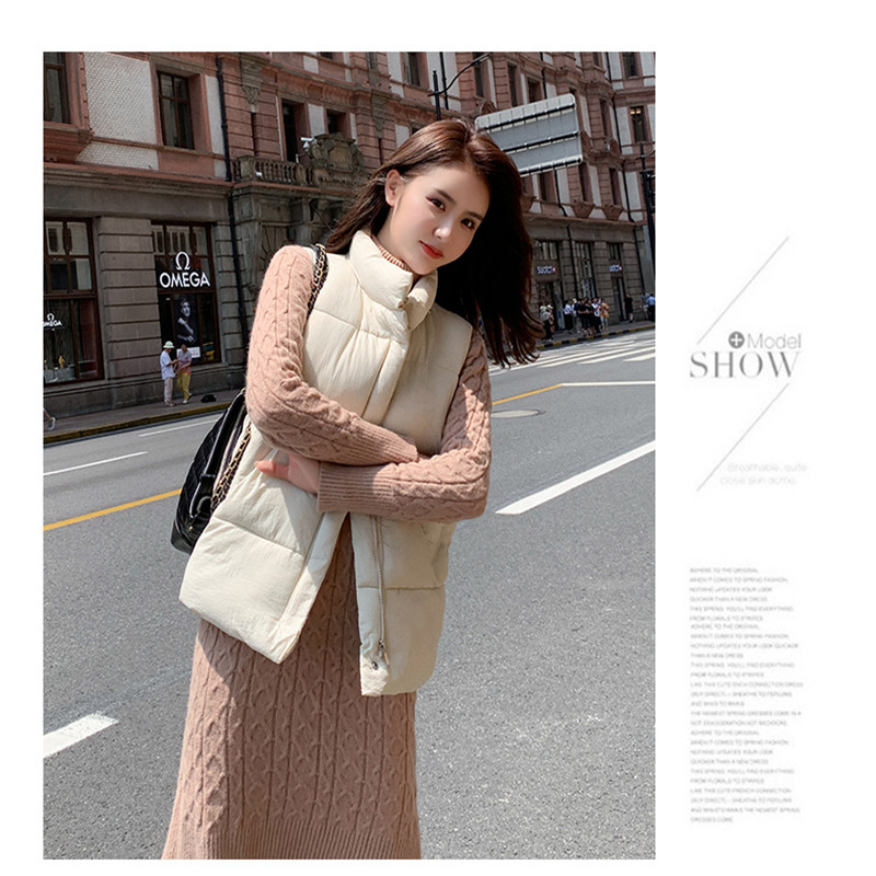 茜靓CHYLLIRN羽绒棉马甲女秋冬2020年新款韩版宽松坎肩外穿马夹棉服背心外套潮