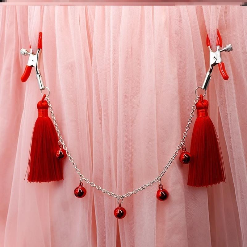 吉祥小炮奶夹胸夹情趣乳头夹子揉捏拉珠乳饰女奴饰品用品具男用调情sm